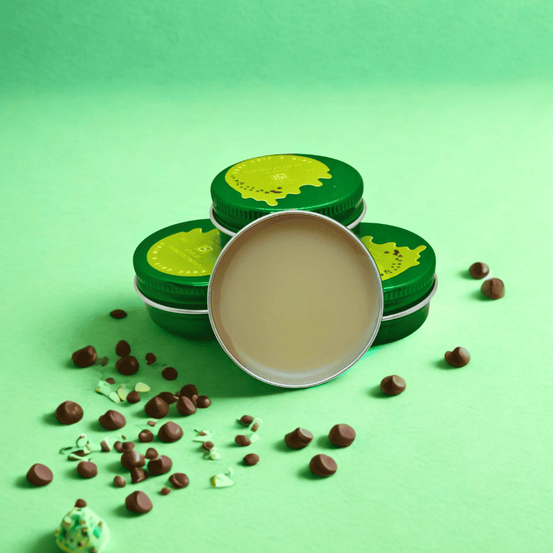 CHOC CHIP & MINT ICE CREAM FLAVORED LIP BALM - Made with Natural Oil & Butter